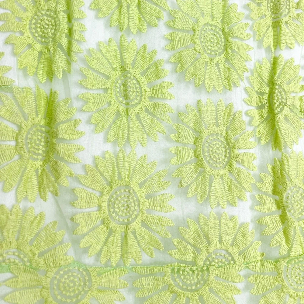 English Rose Neon Floral Embroidered Lace Dress - Picture 3 of 5